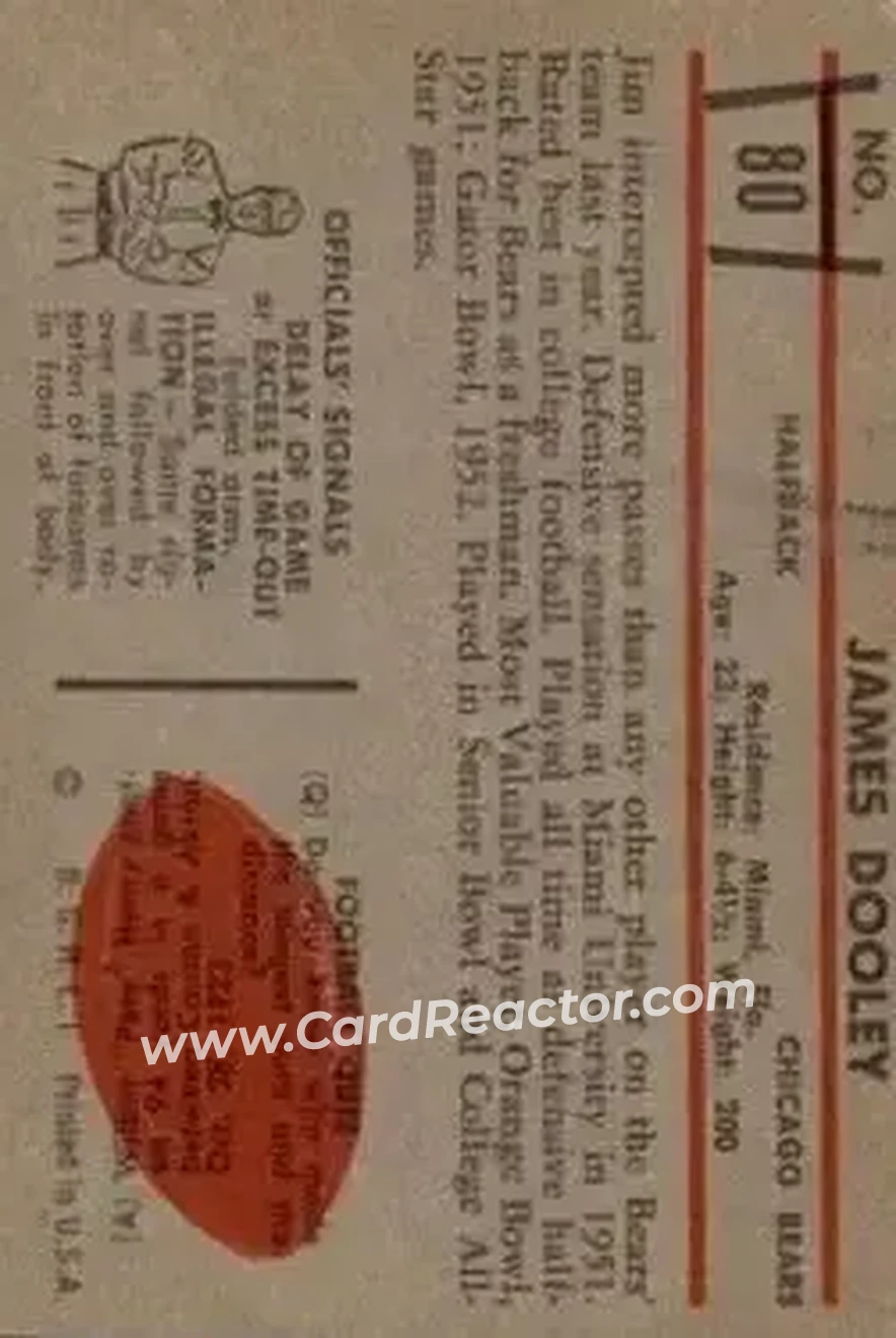 Back of James Dooley