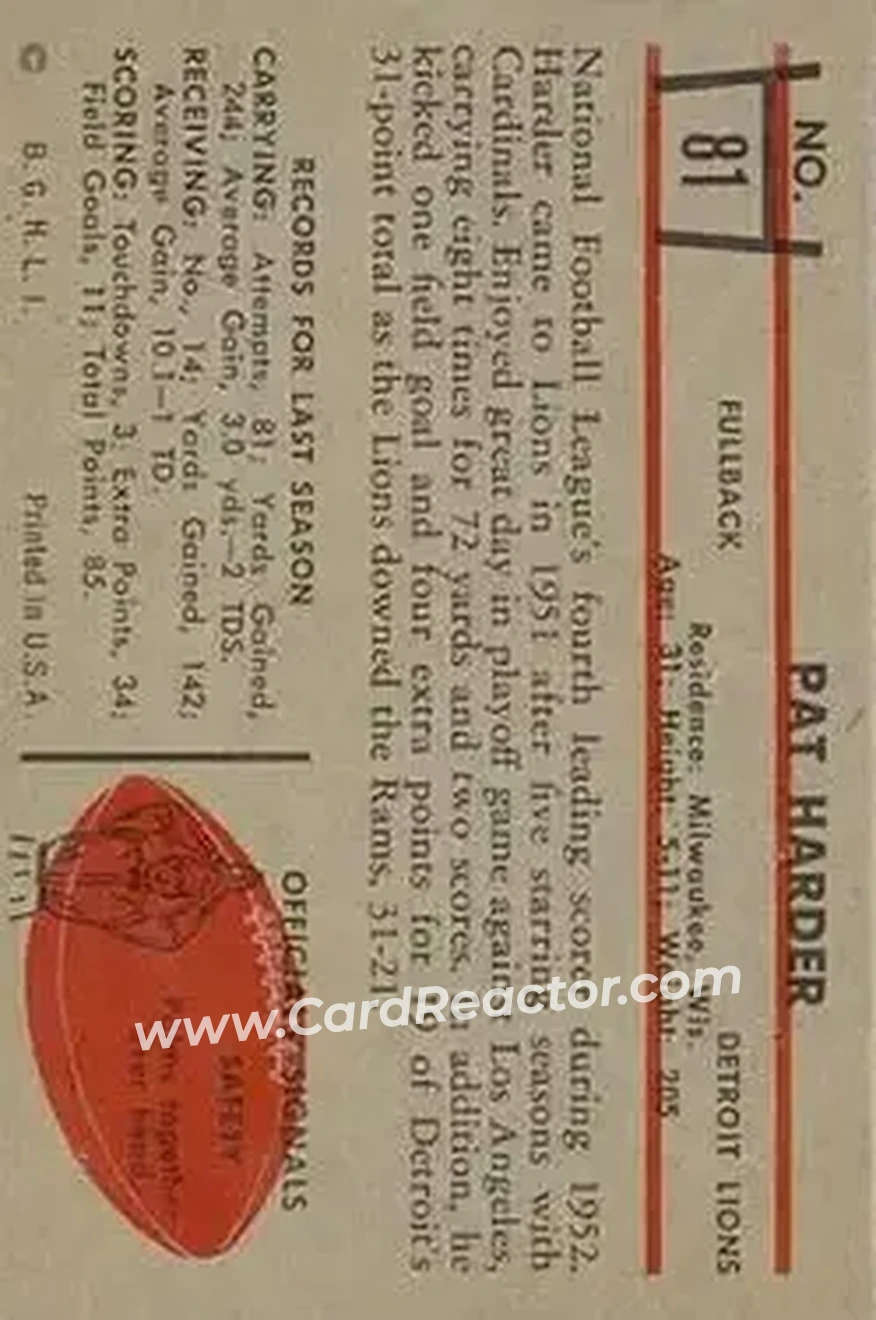 Back of Marlin "Pat" Harder