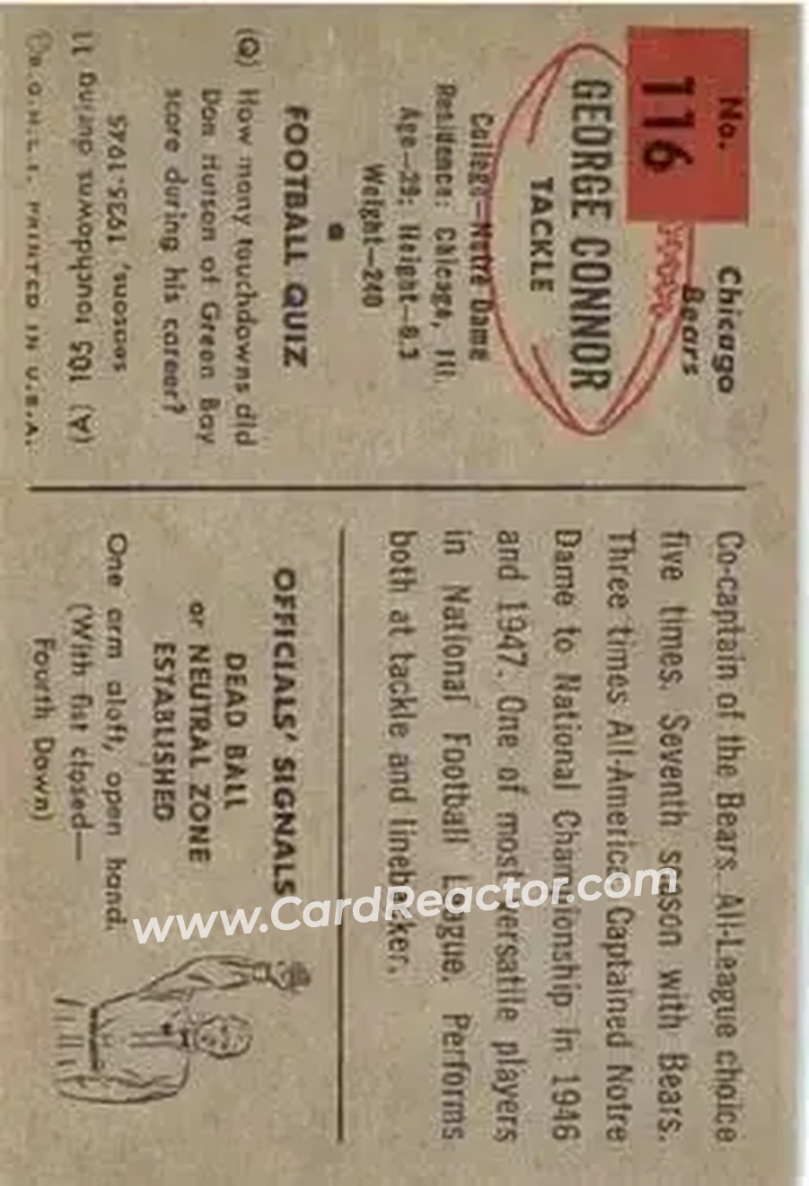 Back of George Connor