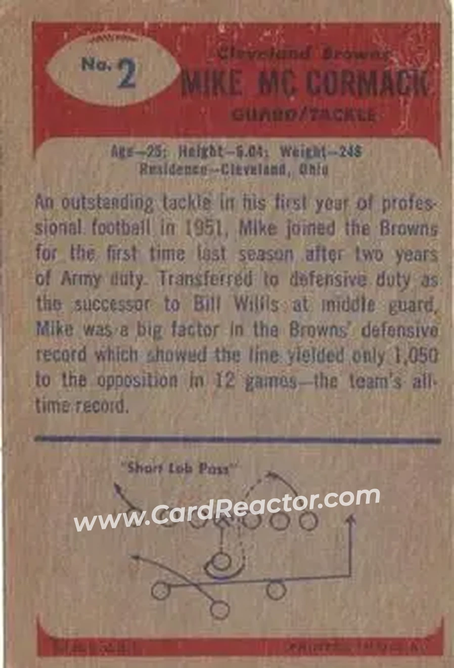 Back of Mike McCormack
