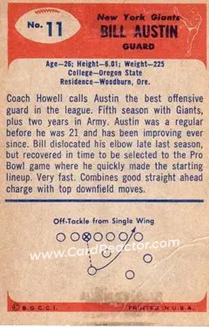 Back of Bill Austin