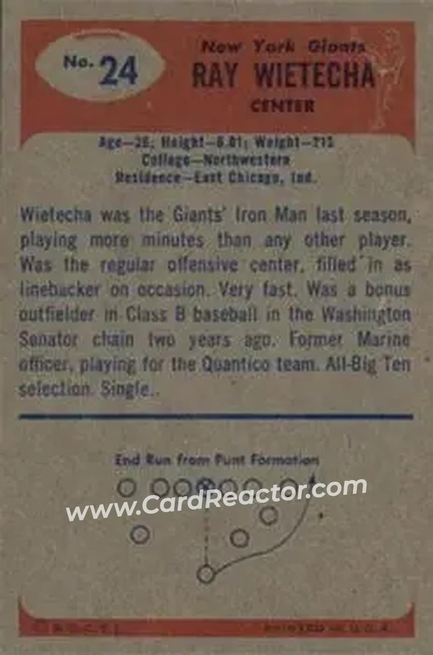 Back of Ray Wietecha
