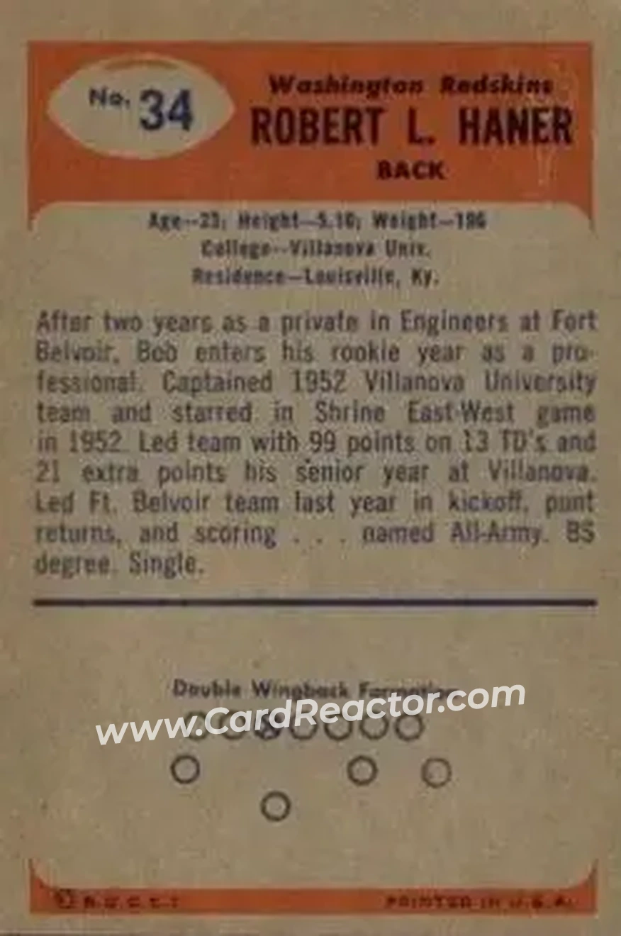 Back of Bob Haner