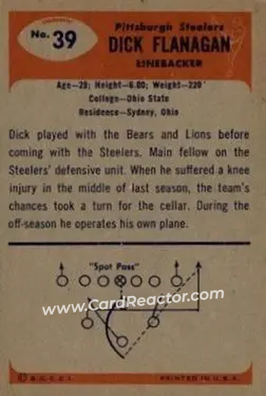 Back of Dick Flanagan