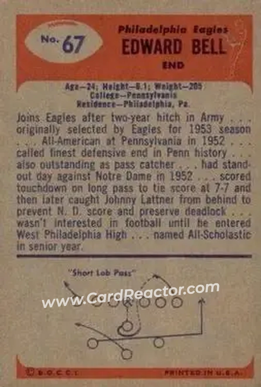 Back of Eddie Bell