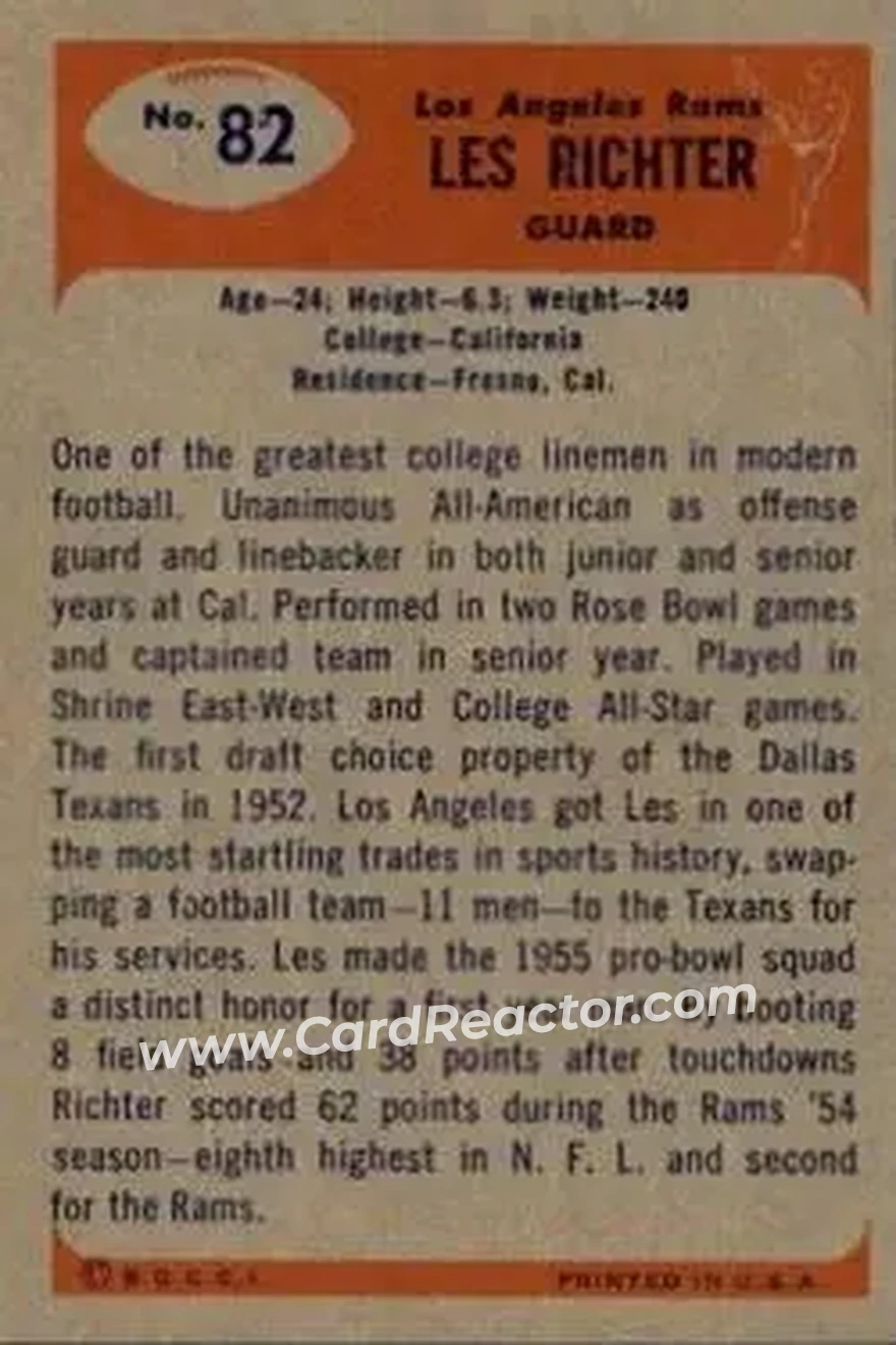 Back of Les Richter