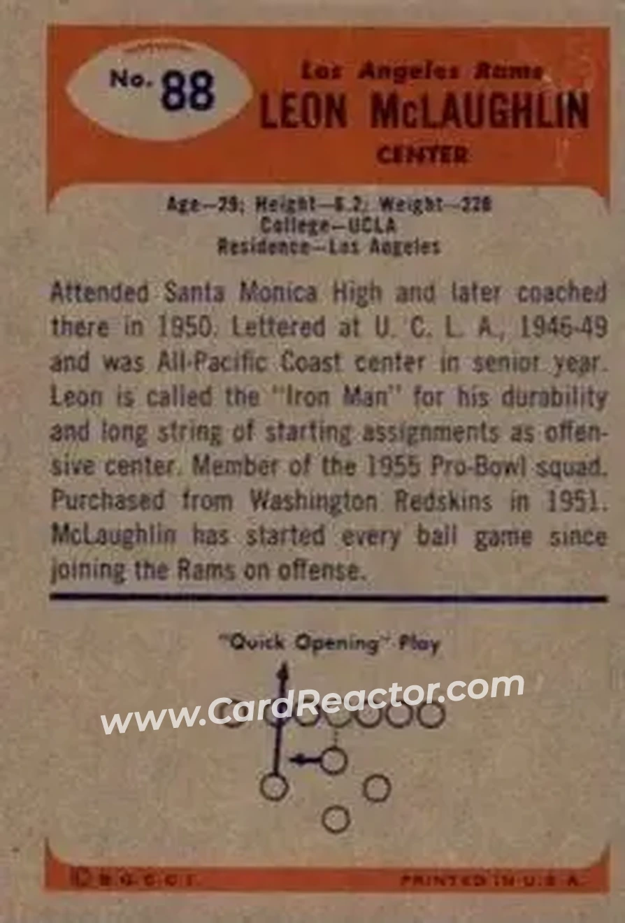 Back of Leon McLaughlin