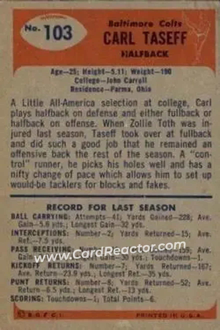 Back of Carl Taseff
