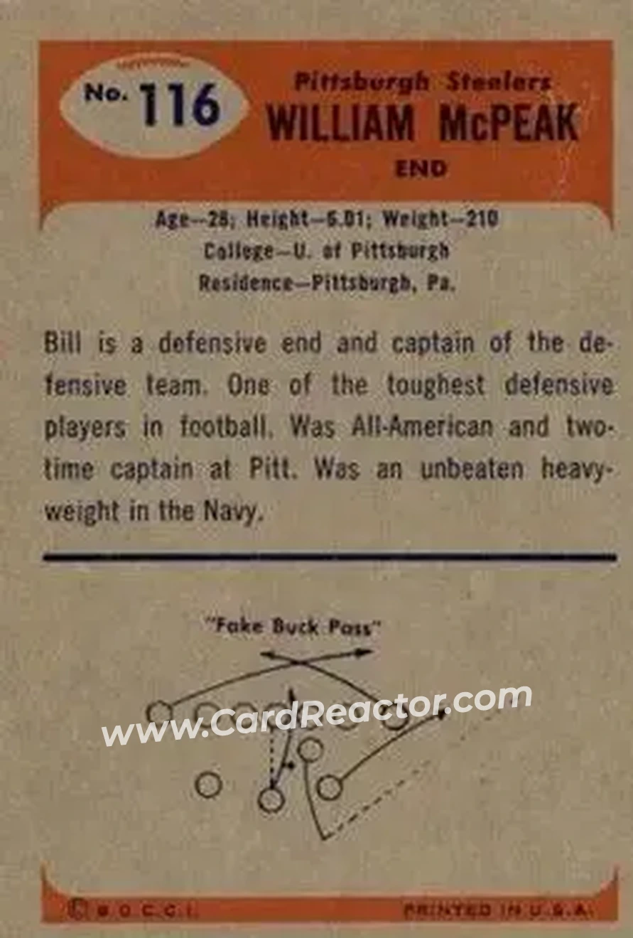 Back of Bill McPeak