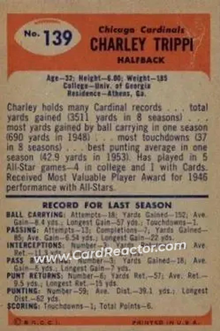 Back of Charley Trippi