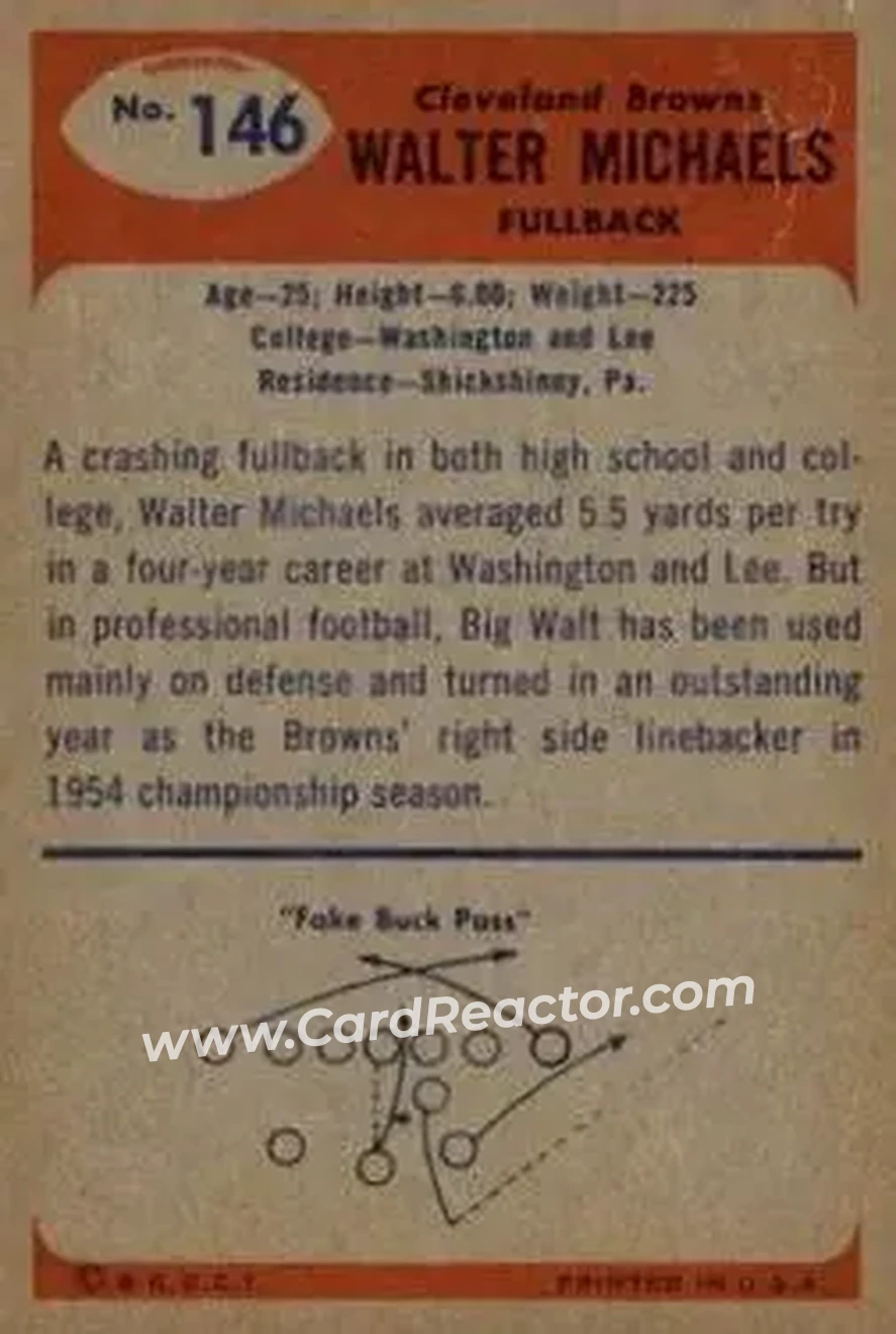 Back of Walt Michaels