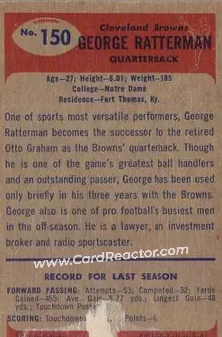 Back of George Ratterman