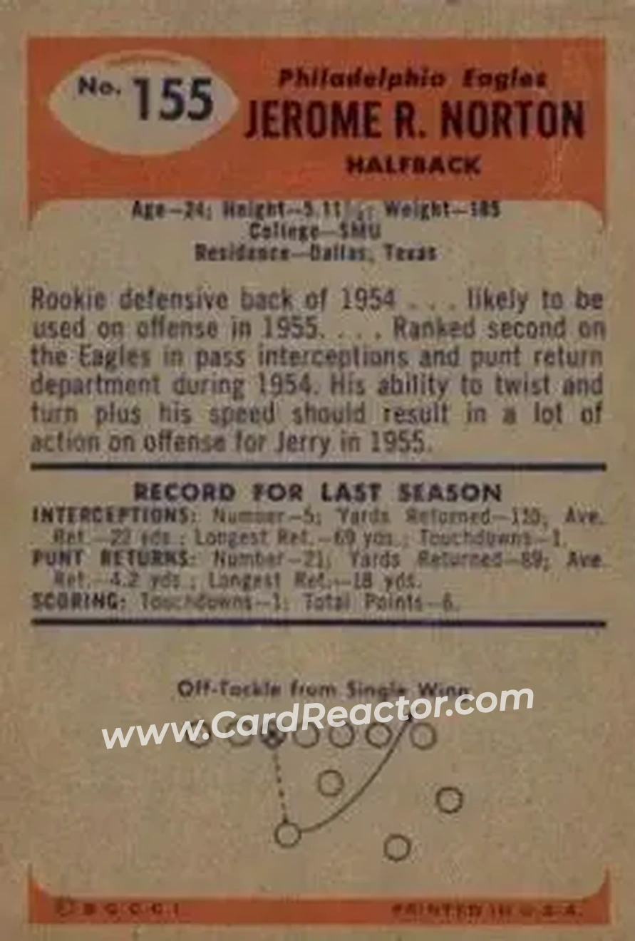 Back of Jerry Norton