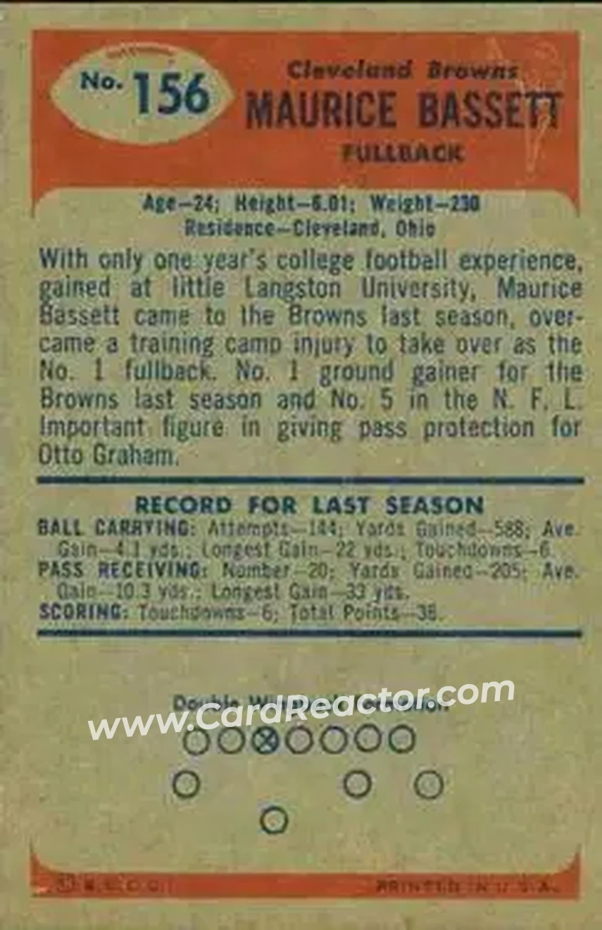 Back of Maurice Bassett