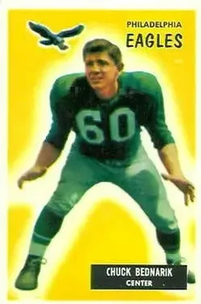 1955 Bowman #158 Chuck Bednarik