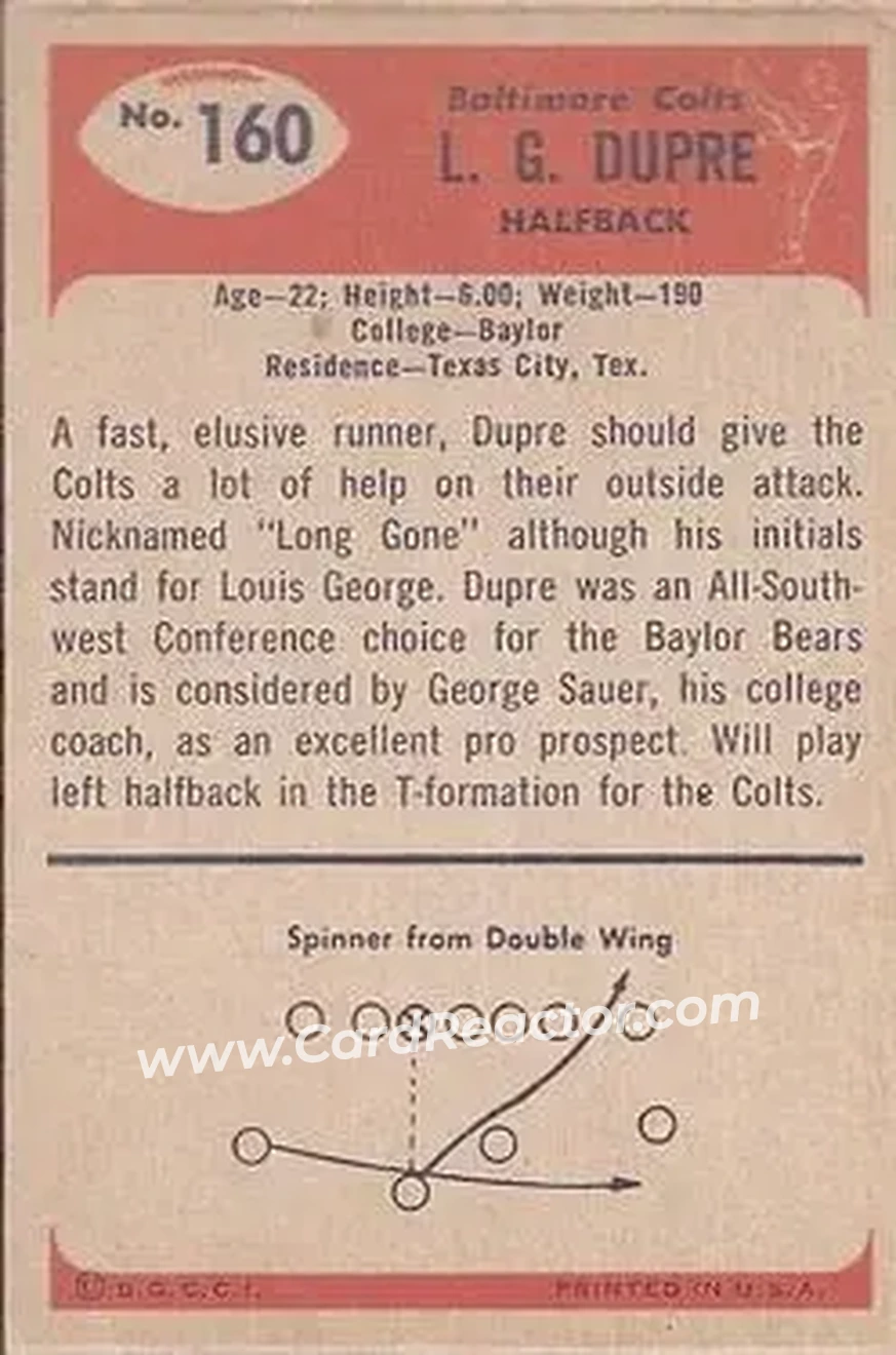 Back of L.G. Dupre