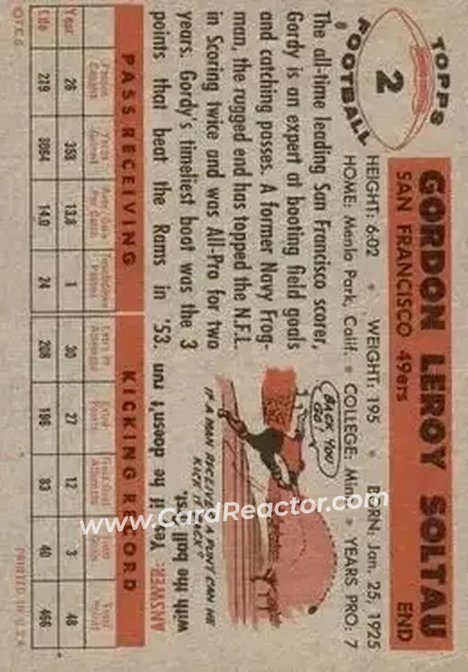 Back of Gordy Soltau