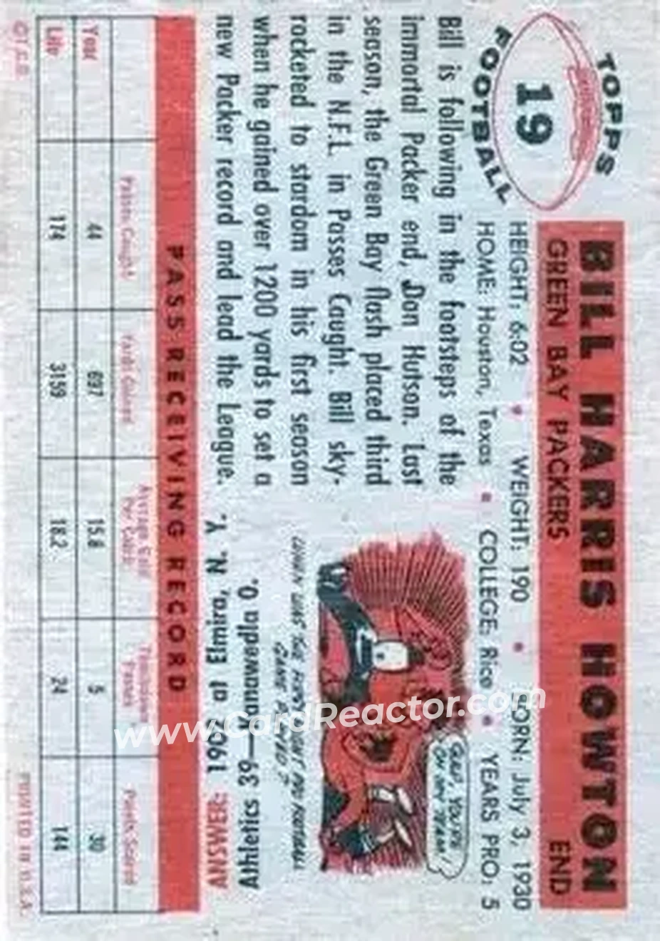 Back of Bill Howton