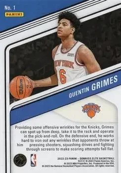 Back of Quentin Grimes