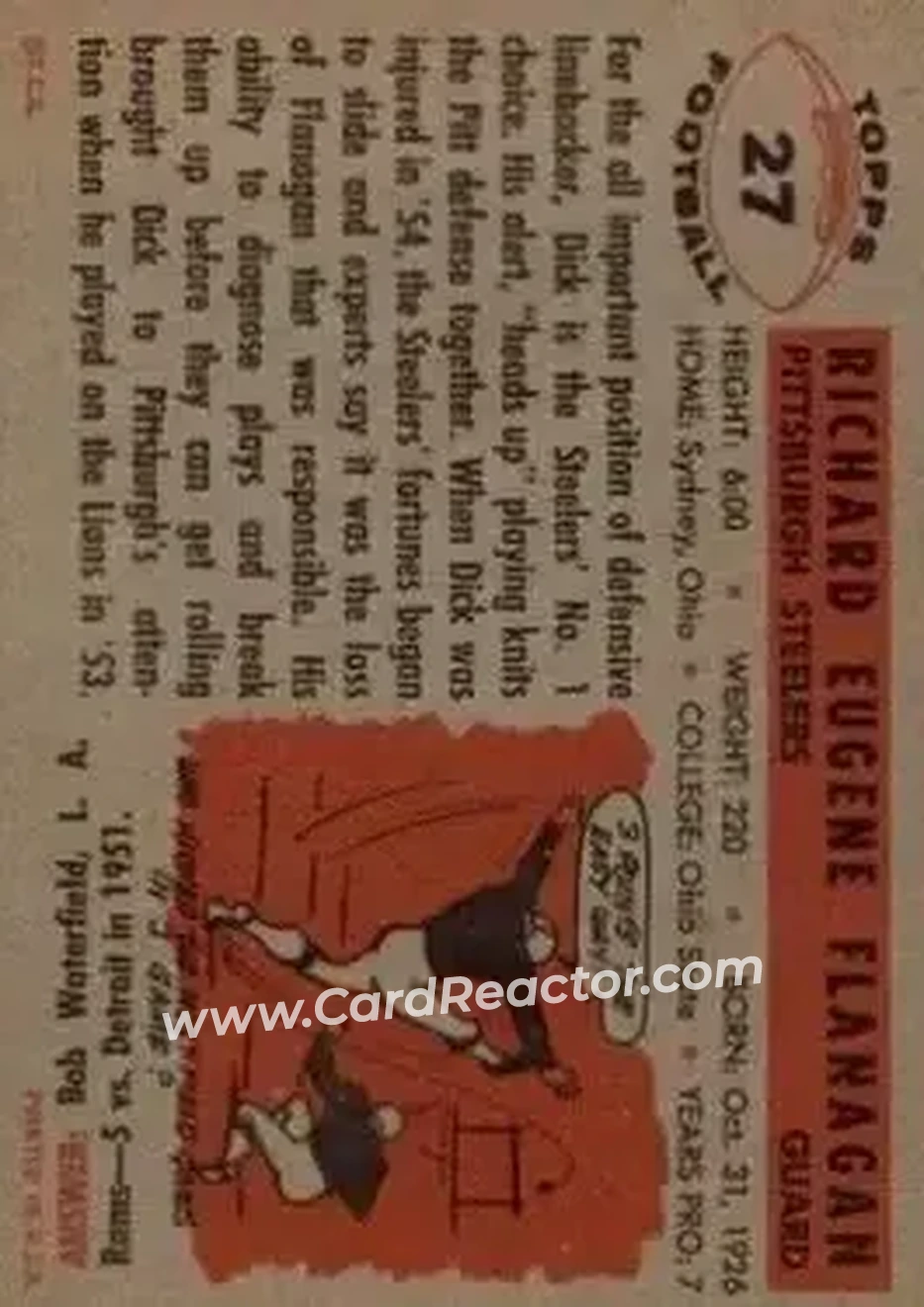 Back of Dick Flanagan