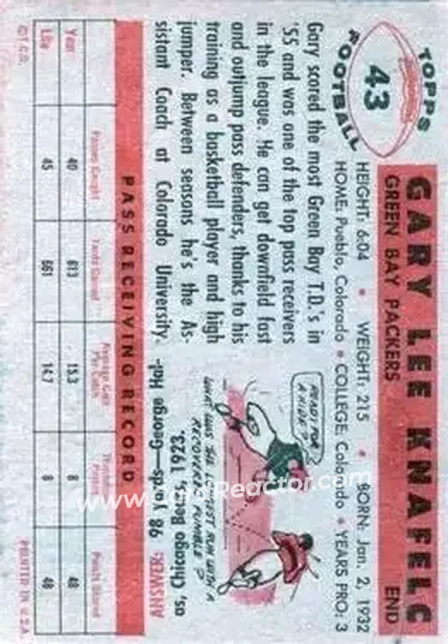 Back of Gary Knafelc