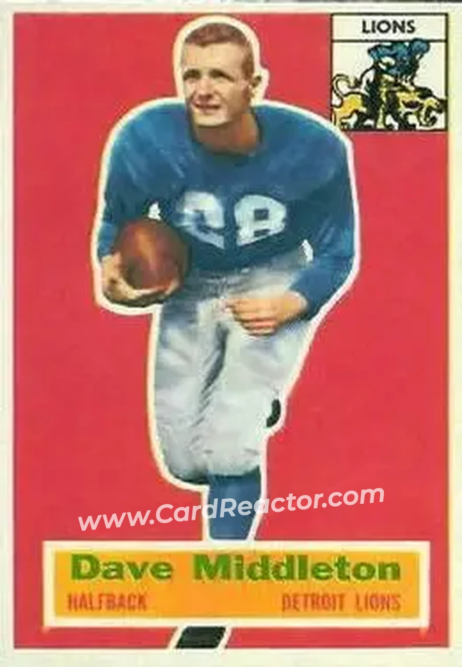 Front of Dave Middleton
