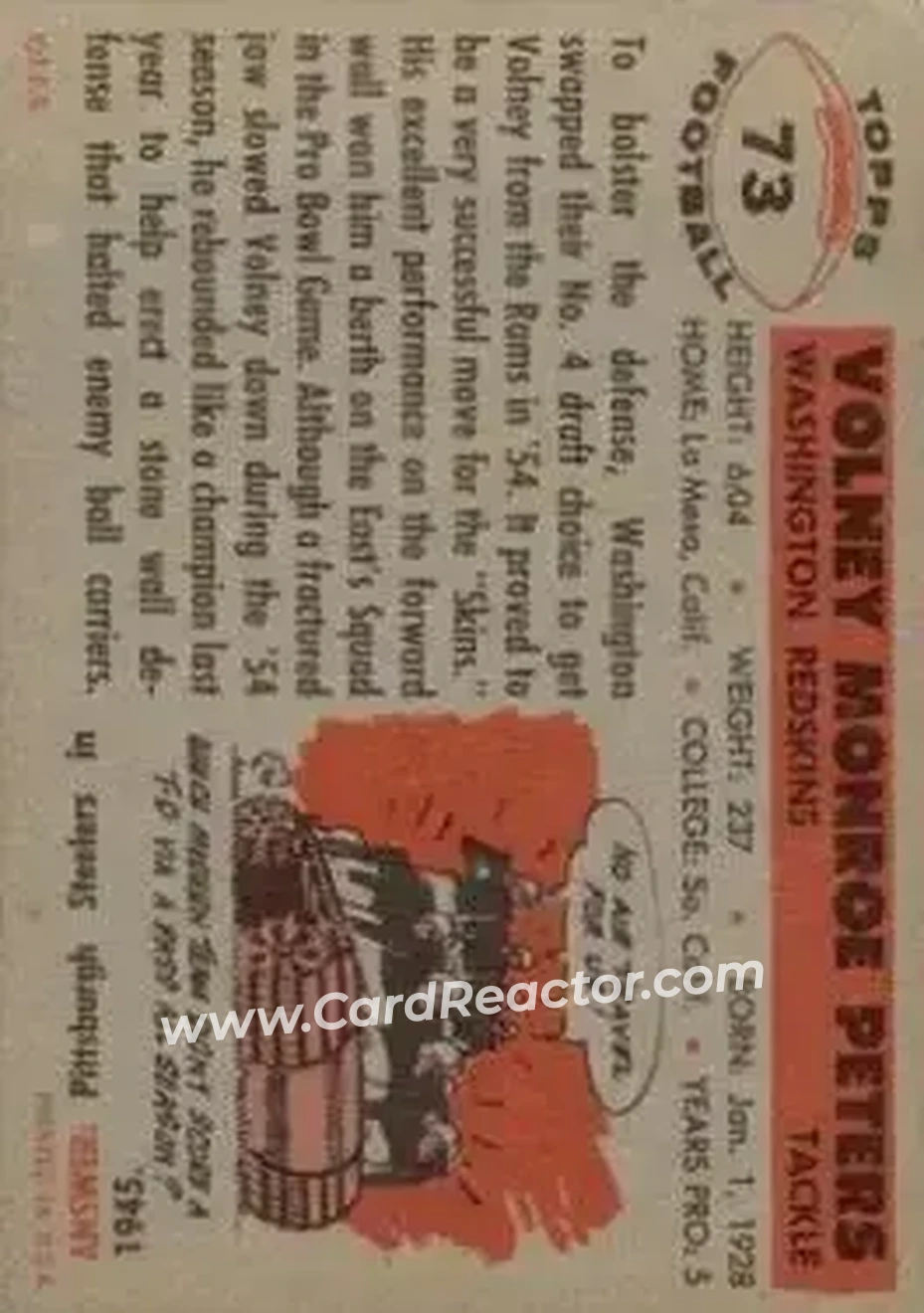 Back of Volney Peters