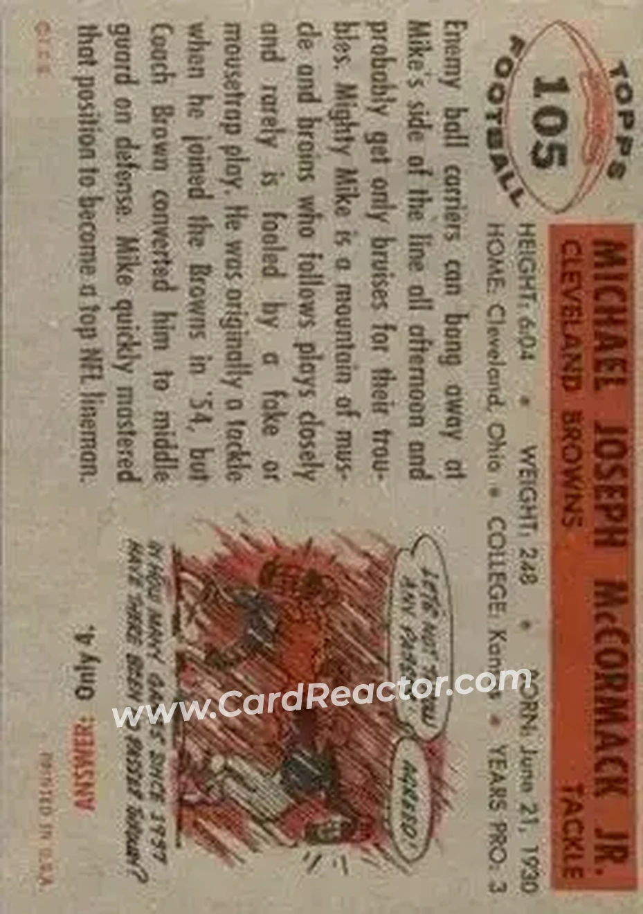 Back of Mike McCormack