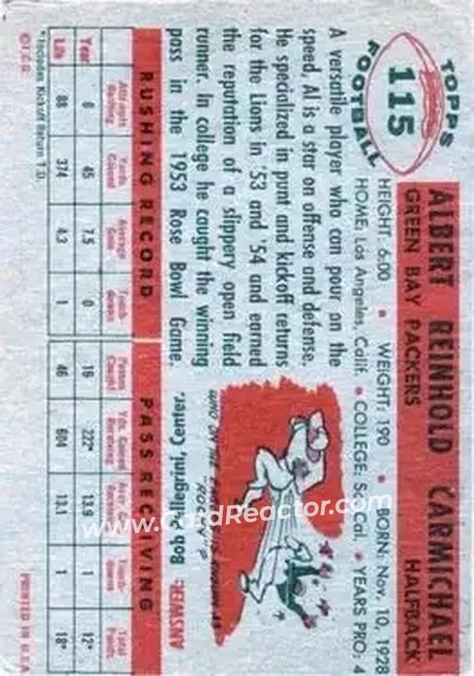 Back of Al Carmichael