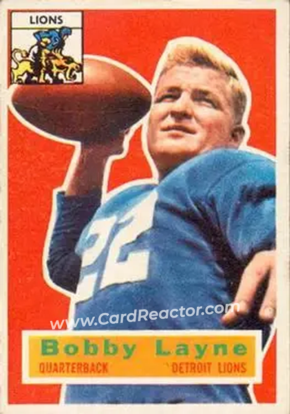Front of Bobby Layne