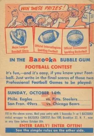 1956 Topps #NNO Card #NNO