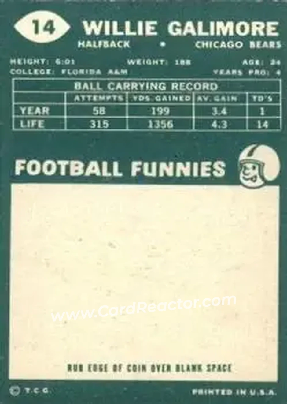 Back of Willie Galimore