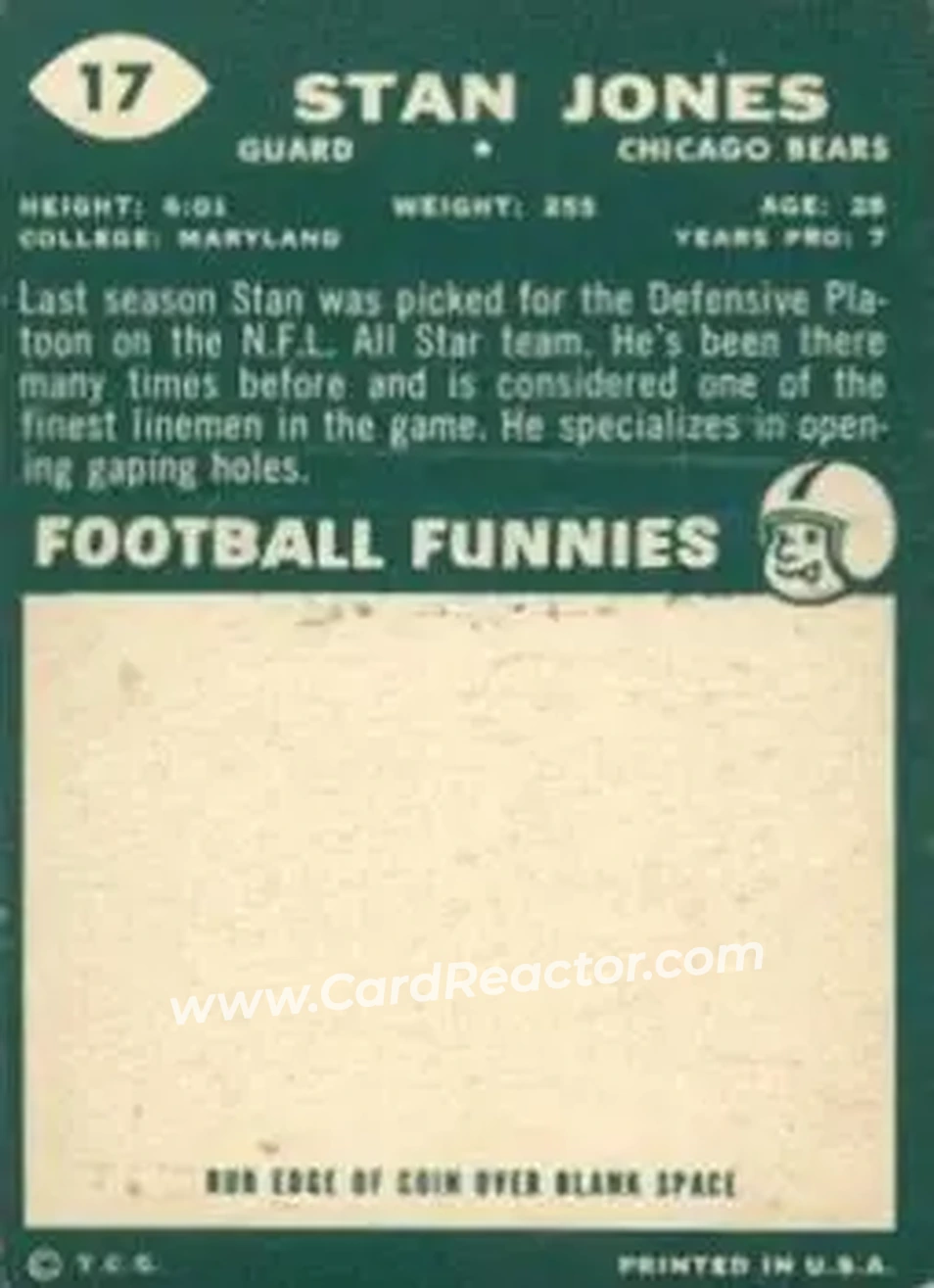 Back of Stan Jones
