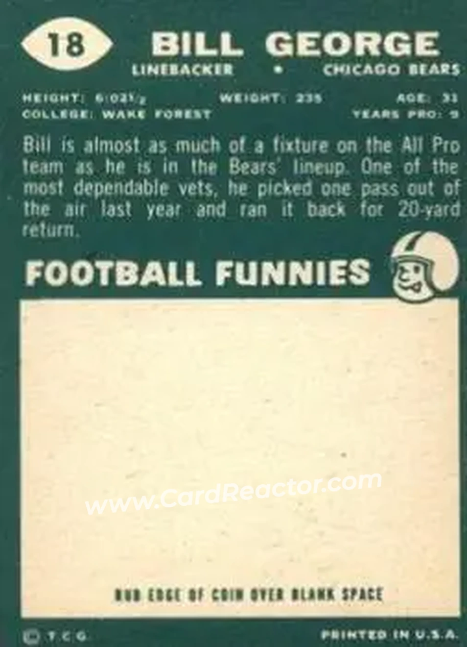 Back of Bill George