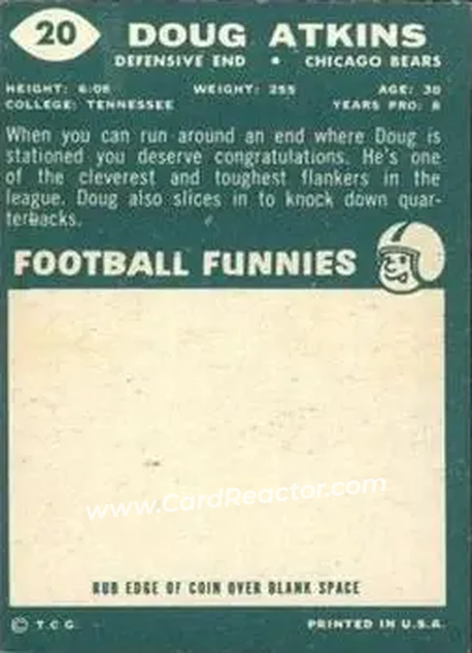Back of Doug Atkins