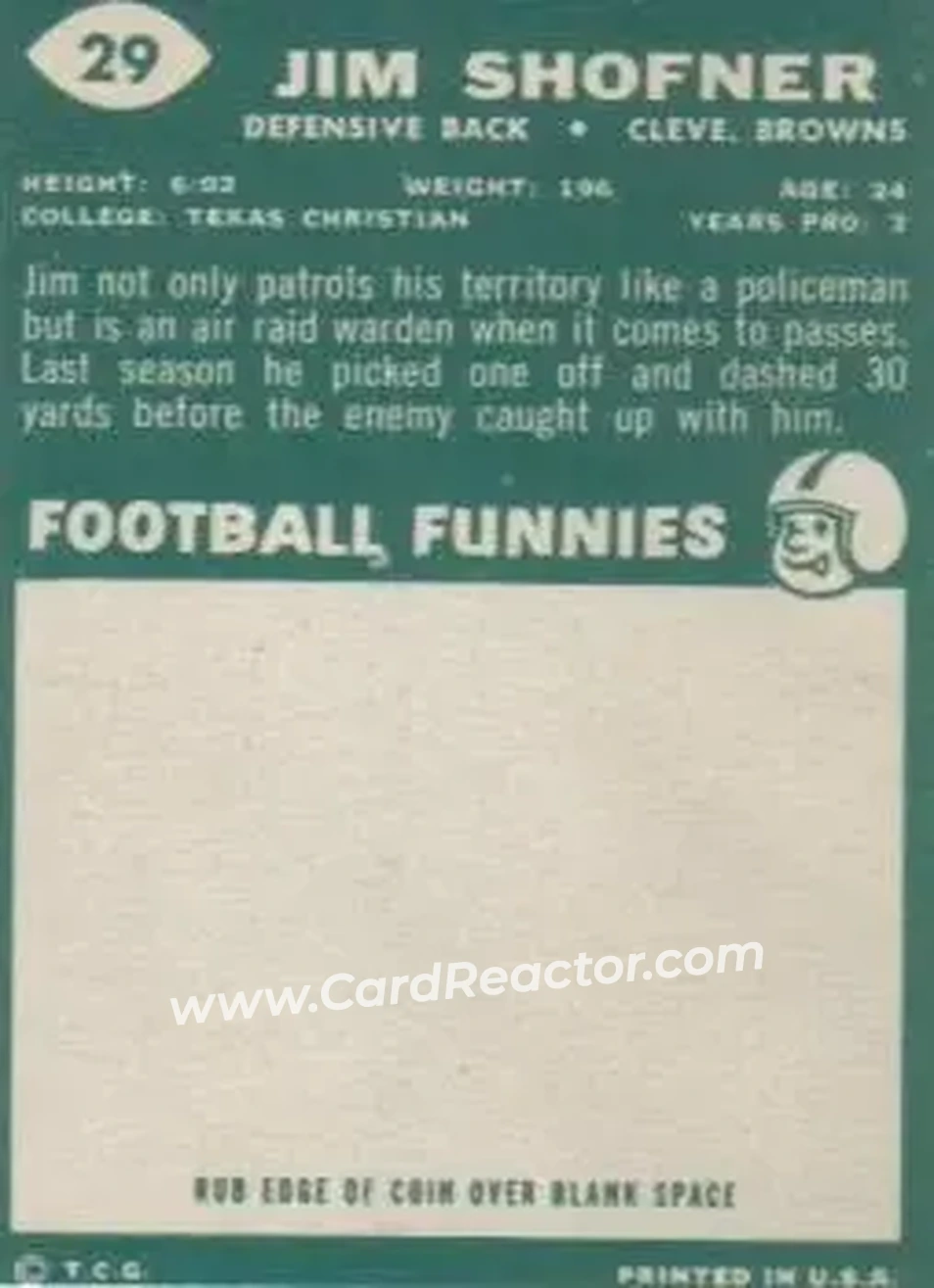 Back of Jim Shofner