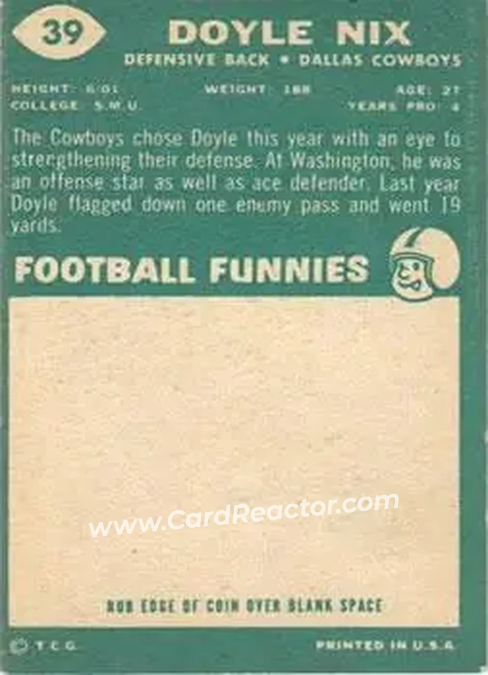 Back of Doyle Nix