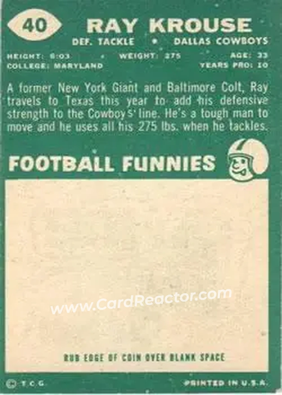 Back of Ray Krouse