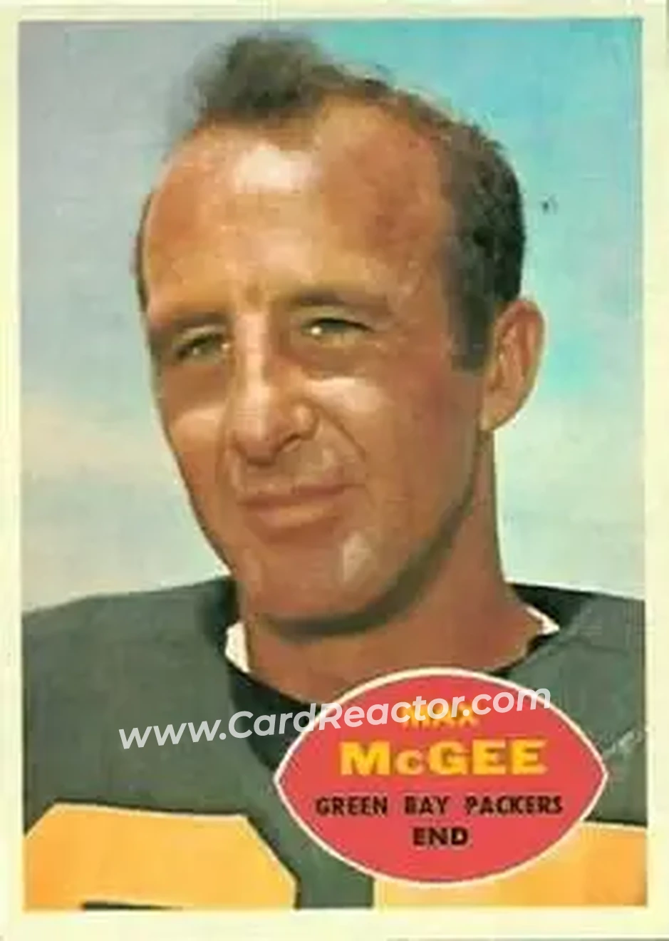 Front of Max McGee