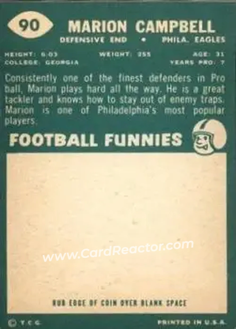Back of Marion Campbell