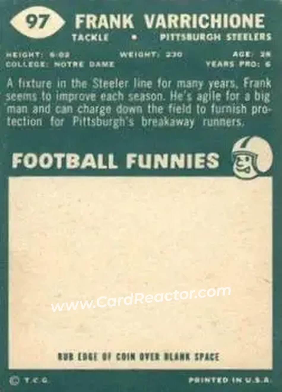 Back of Frank Varrichione