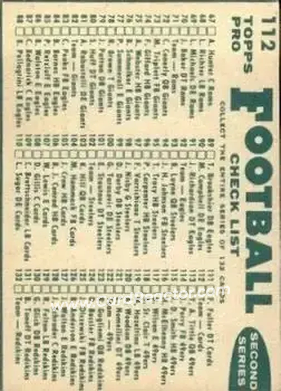 Back of Card #112