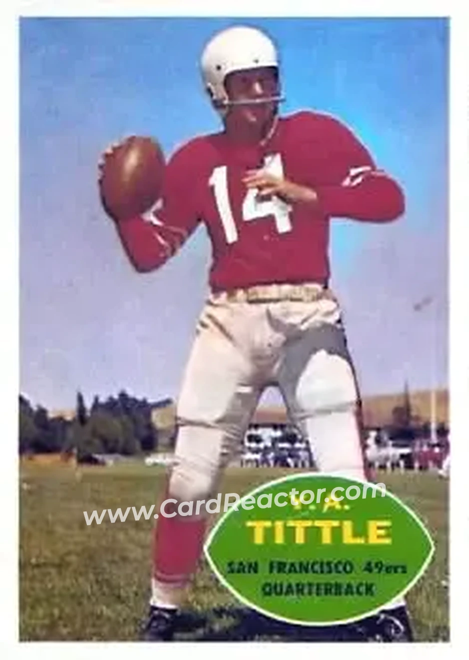 Front of Y.A. Tittle