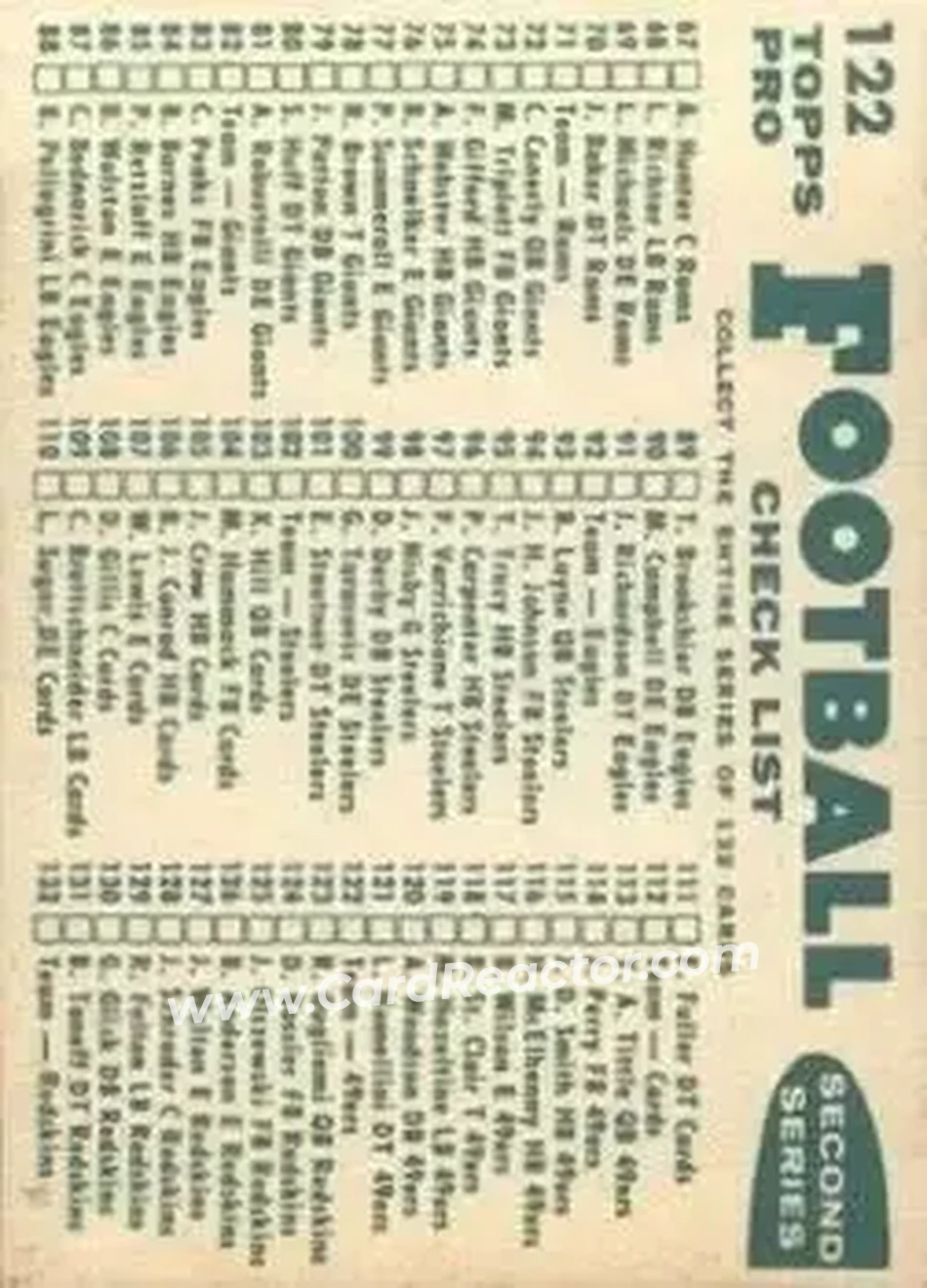 Back of Card #122
