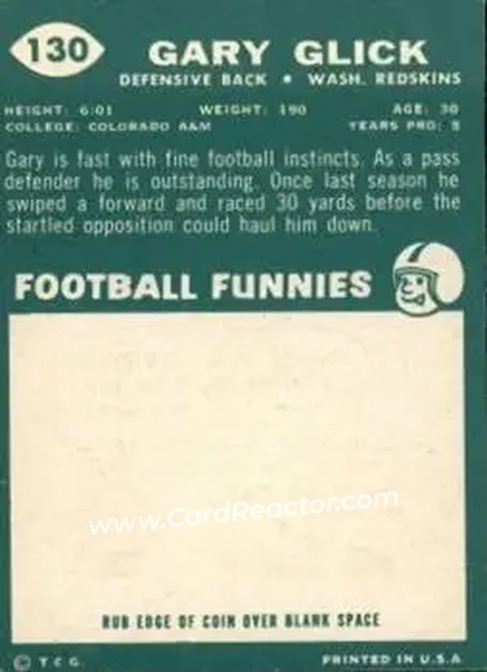 Back of Gary Glick