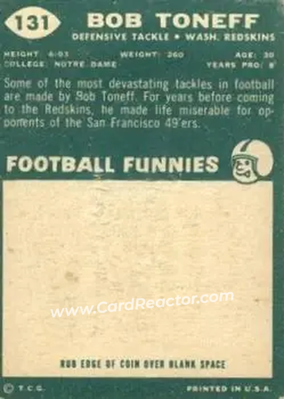Back of Bob Toneff