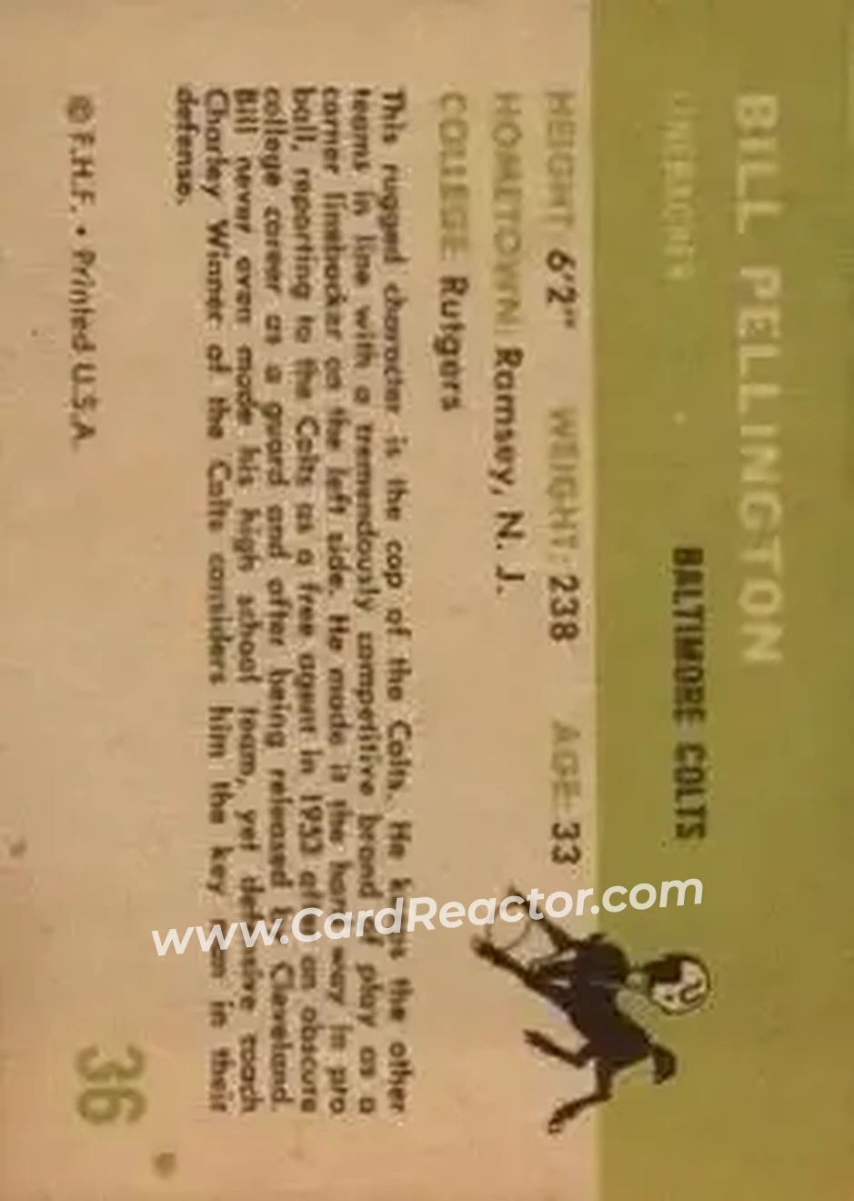 Back of Bill Pellington