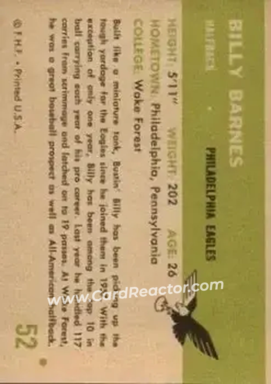 Back of Bill Barnes