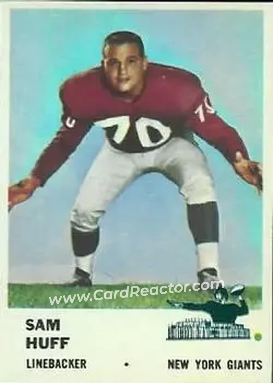 Front of Sam Huff