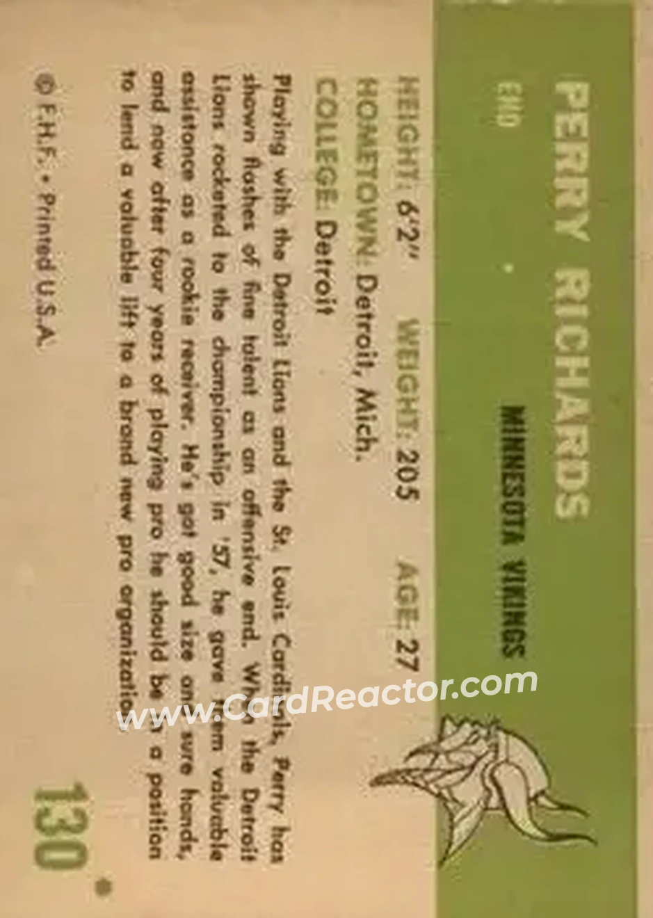 Back of Perry Richards